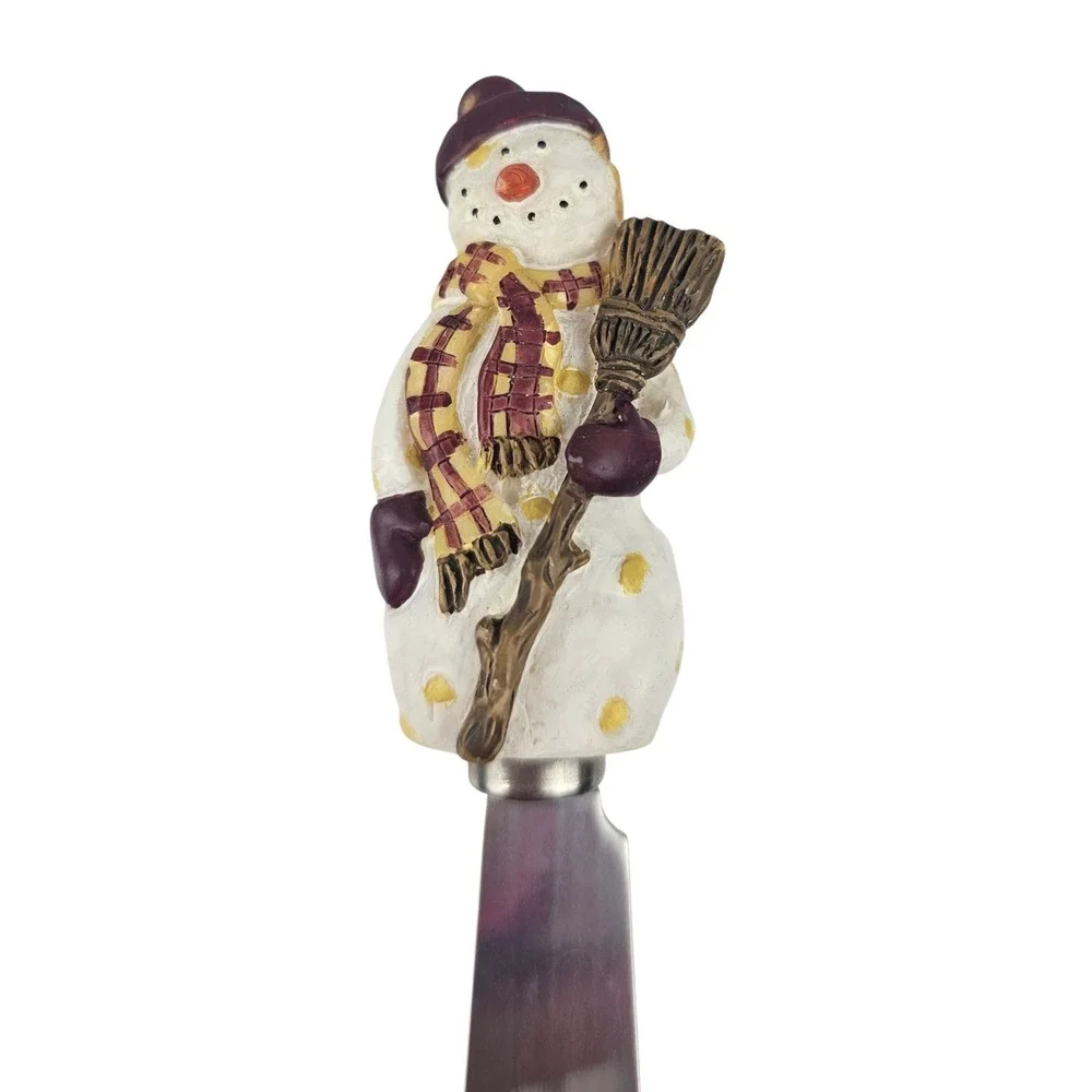 Debbie Mumm Snowman Spreader Knives Set Holiday Winter Cheese Spreaders‎